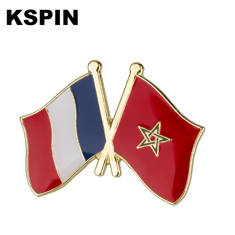 Moroccan flag brooch, lapel pin, KS-0131 pin icons
