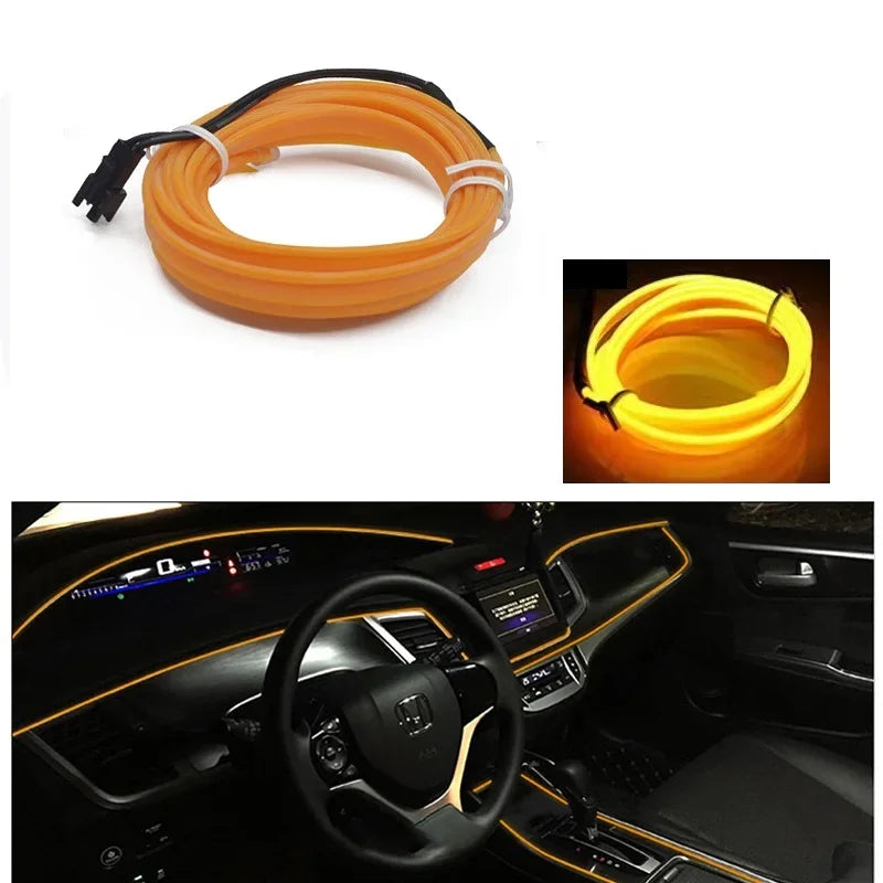 Decorative Car Interior Lamp Strips, 1M 2M 3M 5M, Ambient Light, Cold Light, Dashboard Console, Automotive LED Ambient Lights