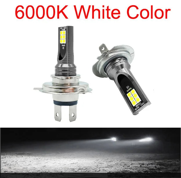 Super bright LED bulb for car and motorcycle, automatic fog lights, sauna light, H4, H7, H1, H3, H8, H9, H11, 9005, 9006, HB3, HB4, 12V, 24V, 80W, 2 pieces