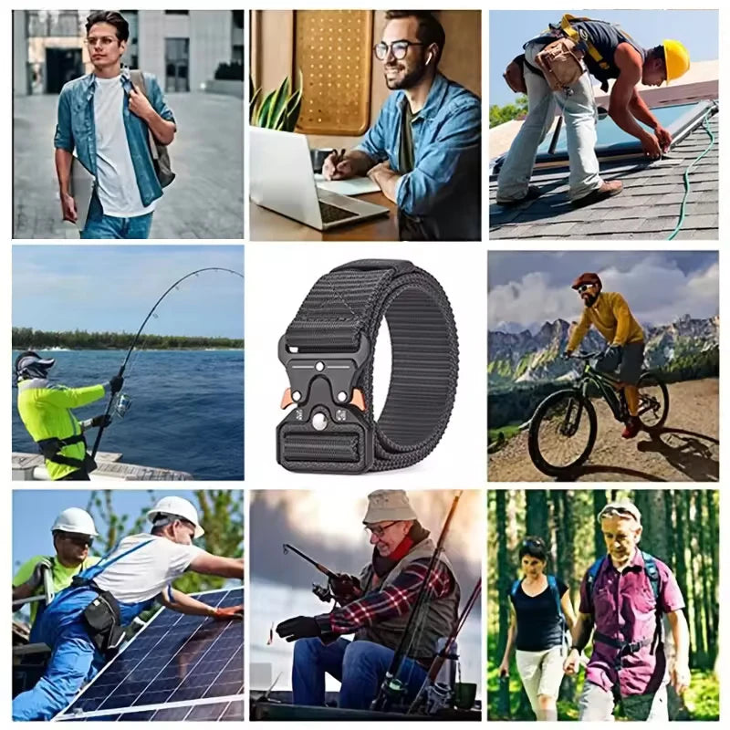 Versatile Tactical Belts for Men, Durable, Adjustable Design, for Outdoor Sports Enthusiasts, Pair with Jeans, for Men and Women, 1 Piece/2 Pieces