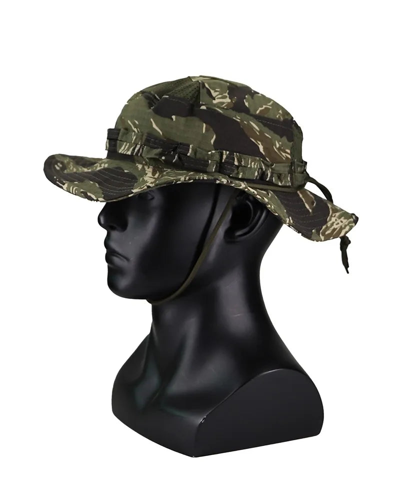Nouveau 2026 Casquette Bob Camouflage Multicam avec Poche Carrée pour Passionnés de Tactique, Chapeau de Soleil pour Pêche, Randonnée et Activités de Plein Air