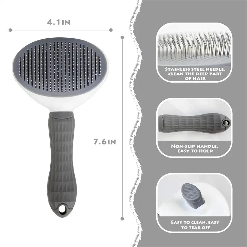 Peigne autonettoyant pour animaux de compagnie, brosse pour chat, épilation pour animaux de compagnie SlUNICEF, brosses de toilettage pour chats, accessoires pour chiens