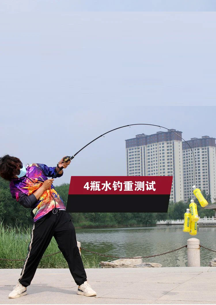 1.8M 2.1M 2.4M 2.7M 3.0M canne à pêche télescopique Portable en Fiber de carbone filature/coulée canne à poisson matériel