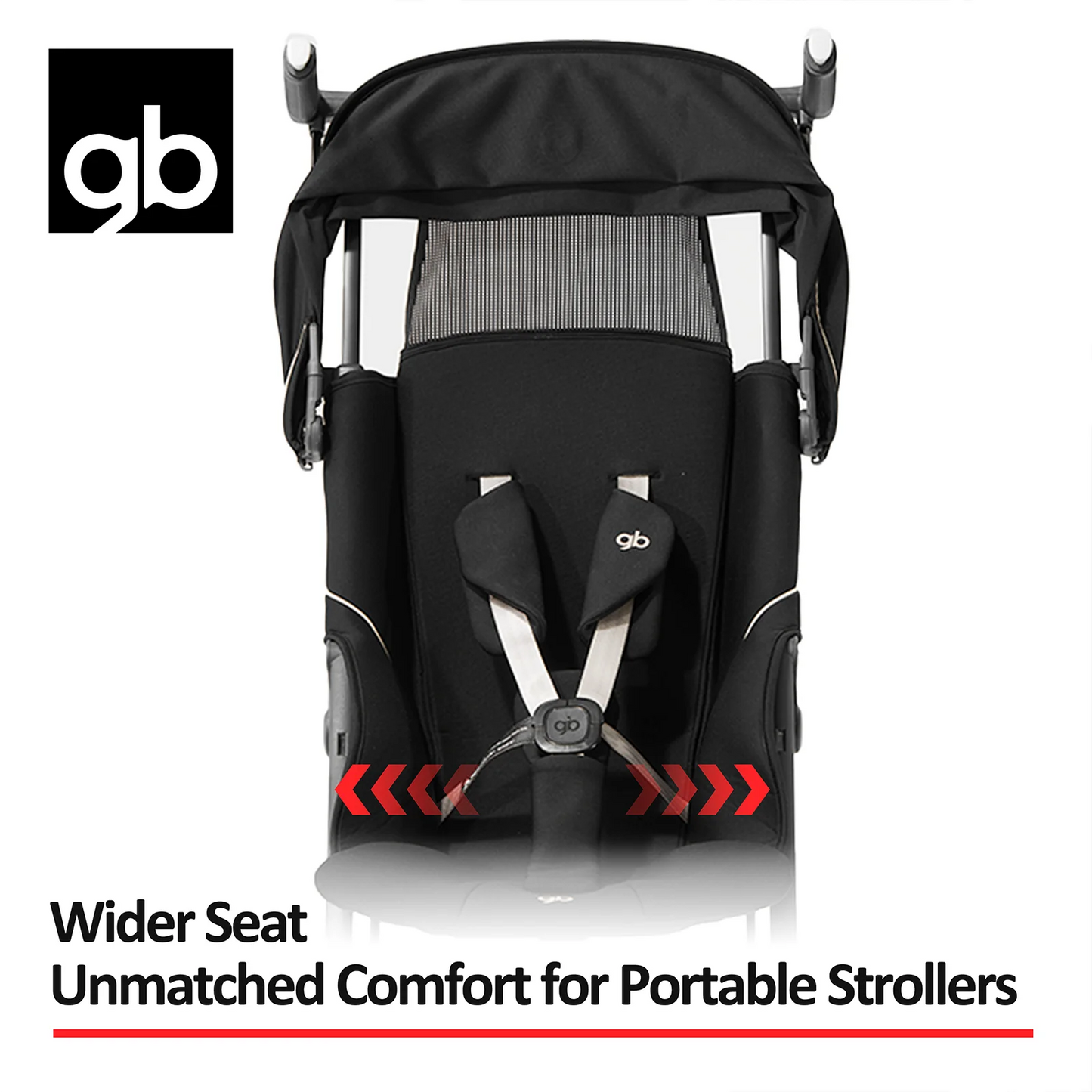 Poussette Compacte Tout-Terrain Légère — Accoudoir Inclus Voyage Bébés Tout-Petits