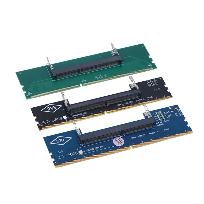 Adaptateur DDR3 DDR4 DDR5 pour ordinateur portable, convertisseur de carte SO-DIMM vers ordinateur de bureau, connecteur de mémoire RAM