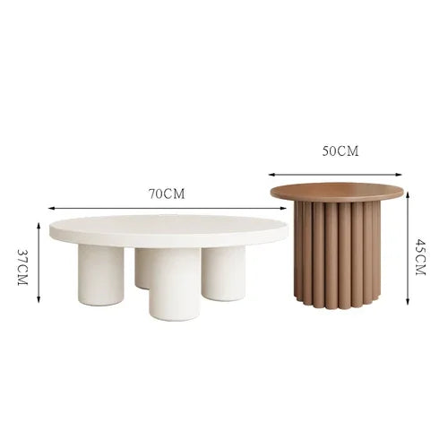 Table d'appoint minimaliste esthétique en bois blanc, ronde, petite Table basse Simple, Design moderne, meubles auxiliaires pour la maison