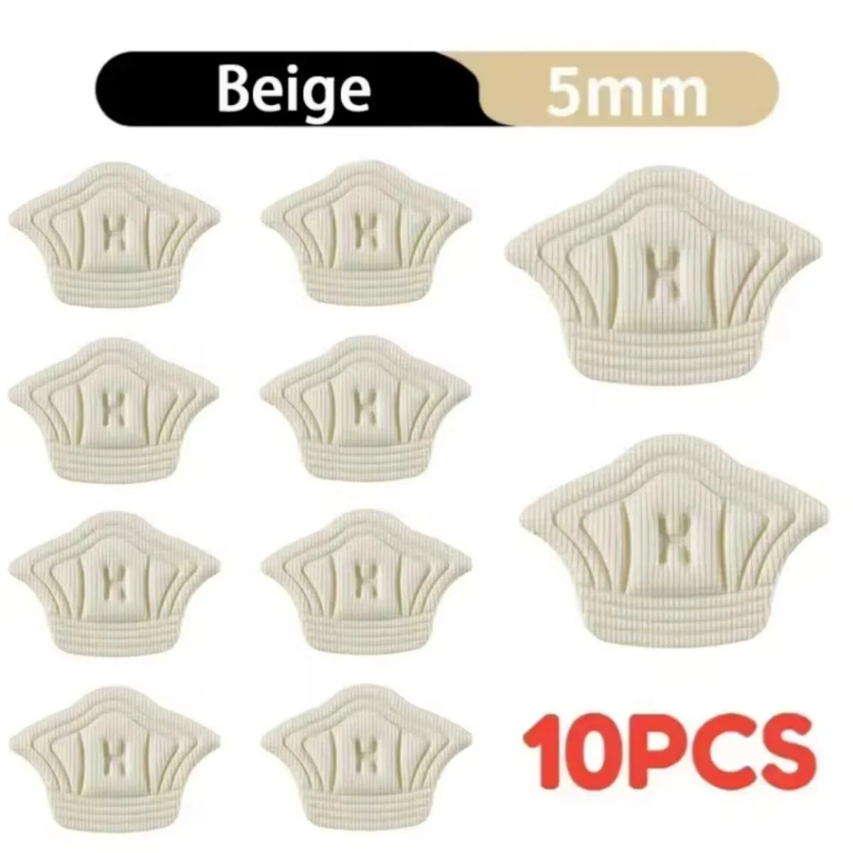 Coussinets de Talon EVA Autocollants — Protection & Ajustement Taille, Lot de 5 Paires