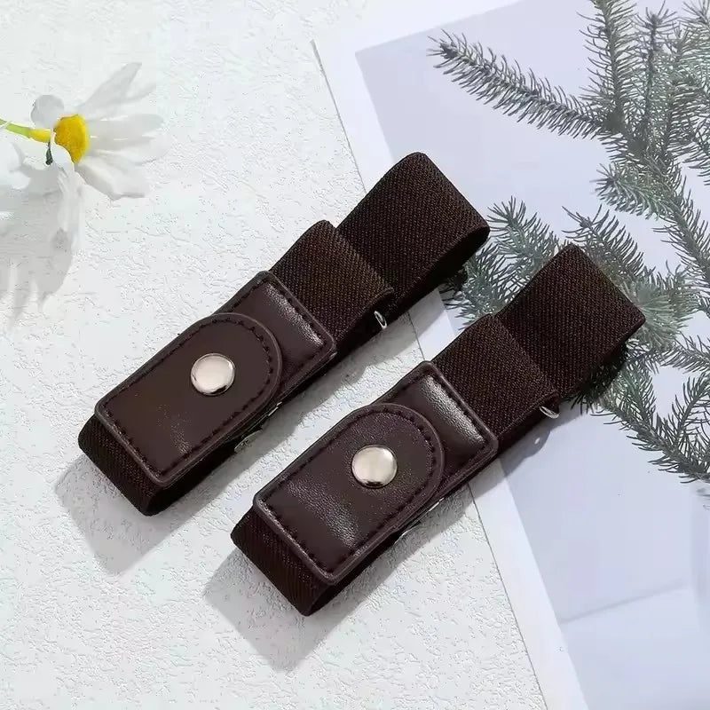 Ceinture Élastique Sans Boucle Unisexe — 2 Pièces Extensible Invisible Jeans