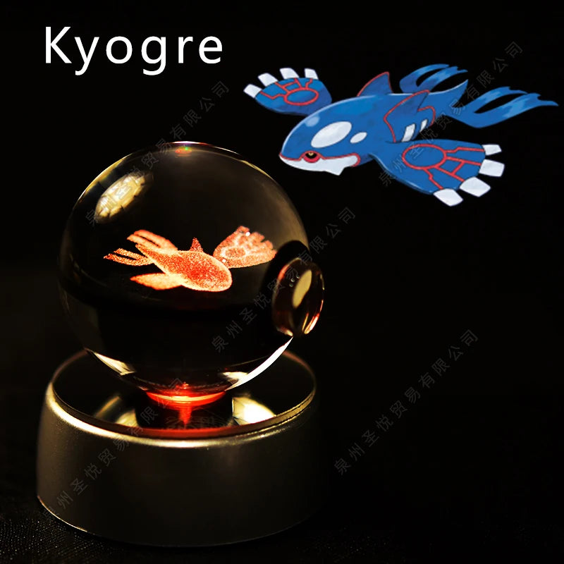 Boule de cristal 3D veilleuse — lampe en verre, statue, cadeau d'anniversaire pour enfants