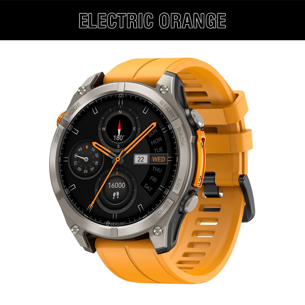 Smartwatch GPS 1,43" AMOLED — boussole, altimètre barométrique, lampe de poche, appel vocal, 2025
