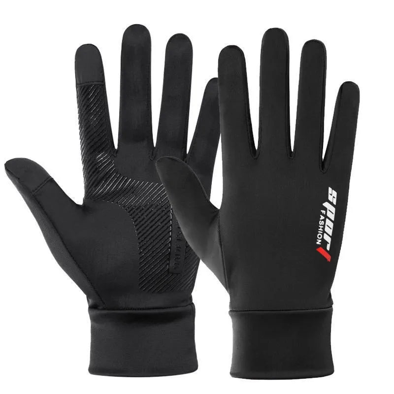 Gants de pêche en soie glacée pour printemps et été, Protection solaire pour hommes et femmes, randonnée, cyclisme, Camping, écran tactile antidérapant, élastique