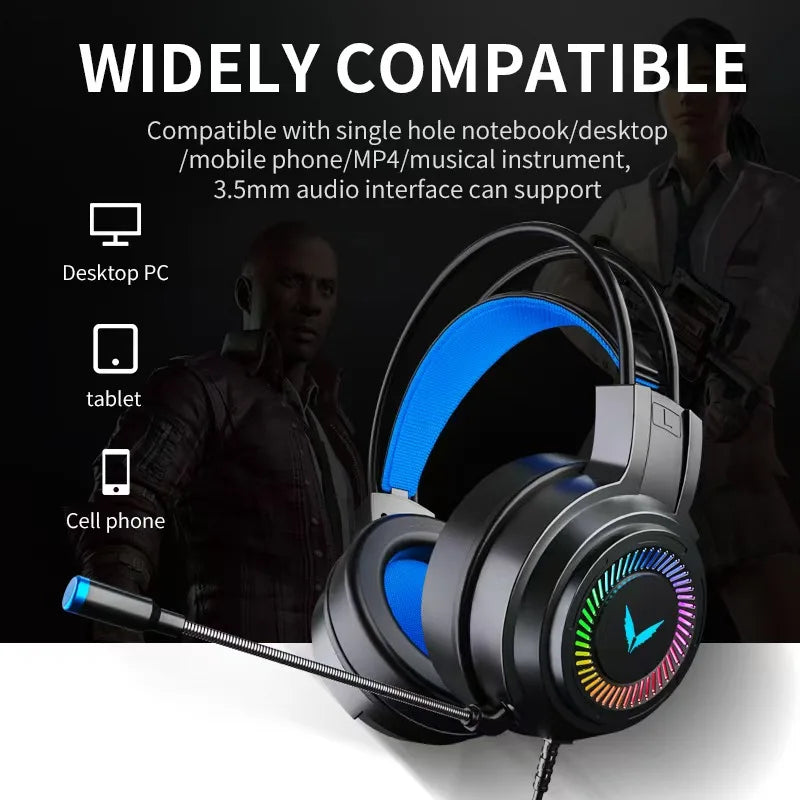 G58 auriculares gaming con cable 7.1 canales PUBG, cascos para ordenador portátil
