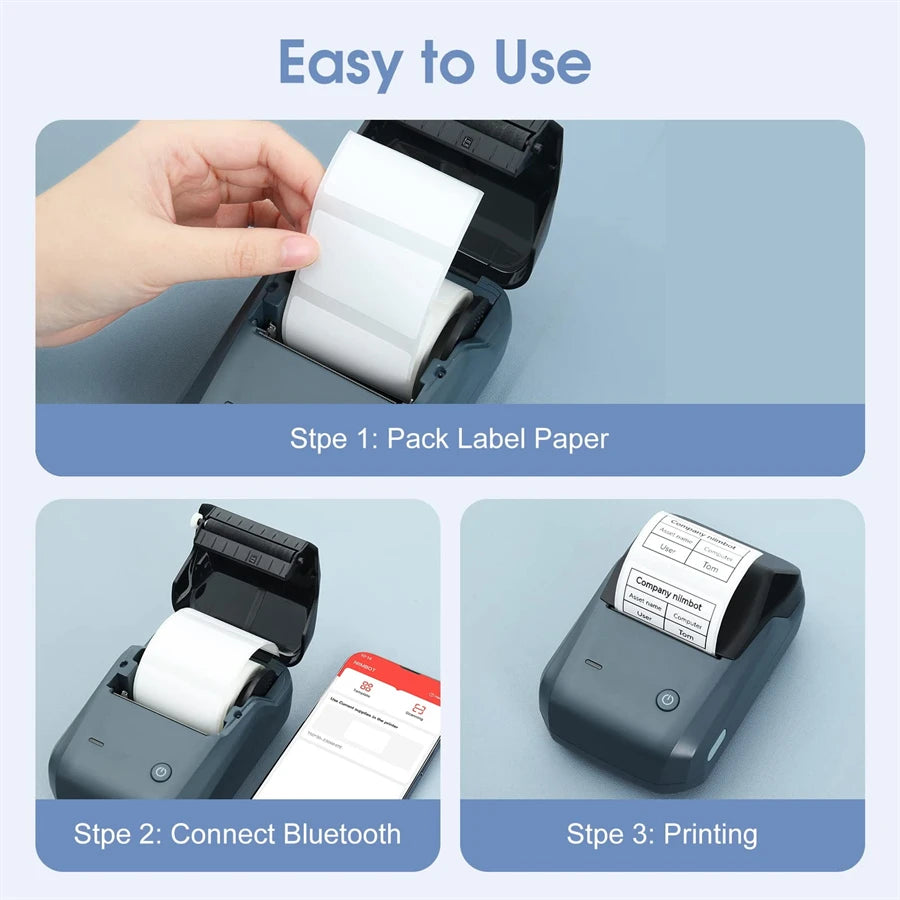 Niimbot B1 Mini impresora térmica portátil autoadhesiva etiquetadora de bolsillo impresora de etiquetas Bluetooth Niimbot B1