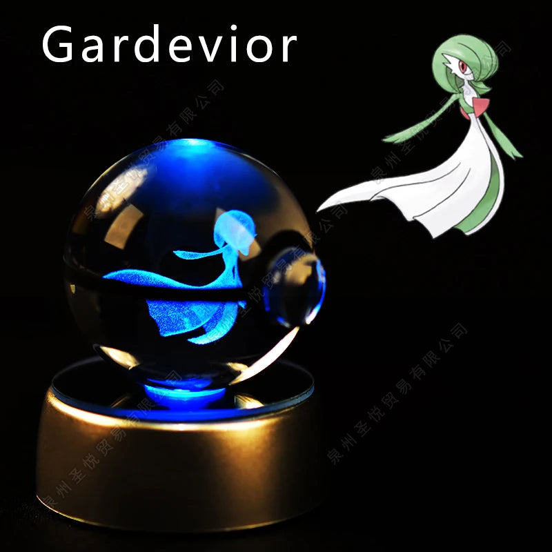 Boule de cristal 3D veilleuse — lampe en verre, statue, cadeau d'anniversaire pour enfants