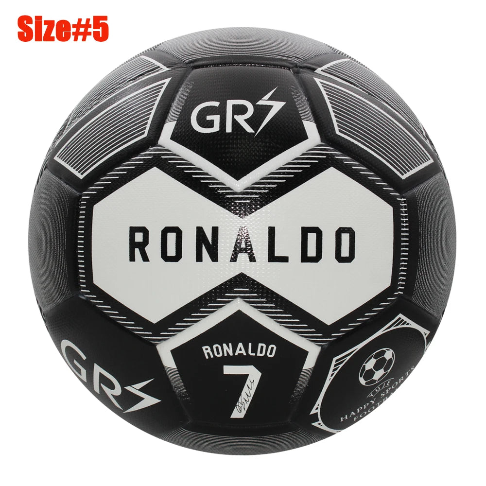 Balones de fútbol de alta calidad, tamaño estándar 5, material de PU, equipo de gol sin costuras, juego de partidos al aire libre, entrenamiento de fútbol