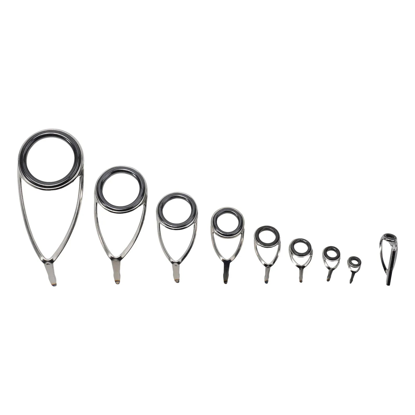Kit de 9 anneaux de guidage de canne à pêche en acier inoxydable pour réparation et remplacement – Outils de pêche