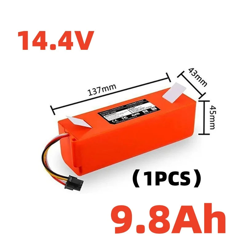 Batterie de remplacement pour aspirateur Robot Xiaomi Roborock S55 S60 S65 S50 S51 S5 MAX, pièces S6, 14.4V, 12800mAh