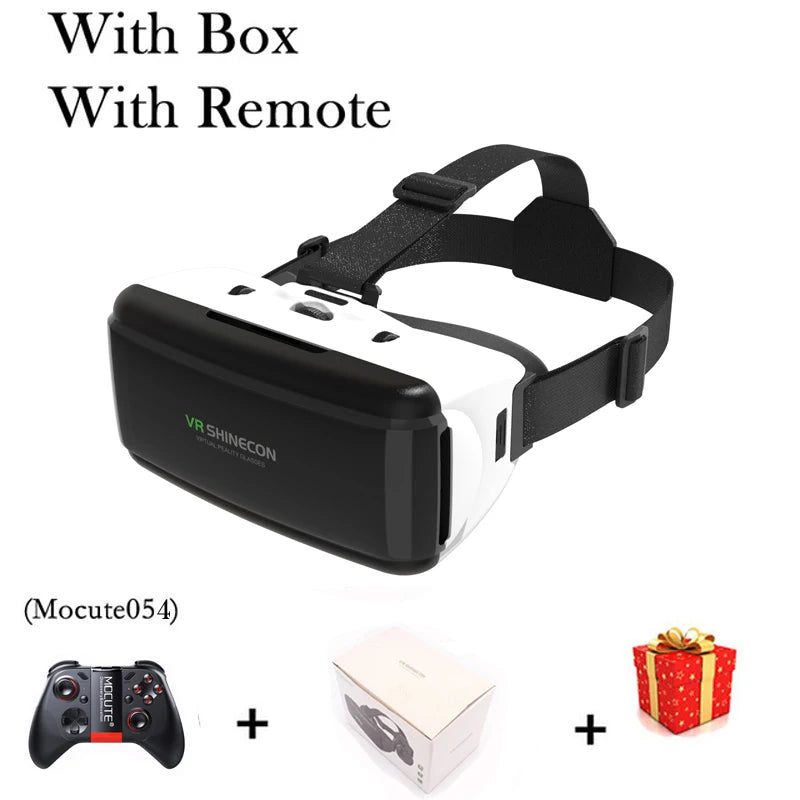 Casque VR 3D réalité virtuelle pour smartphone mobile — jeu augmenté, lentilles (v10)