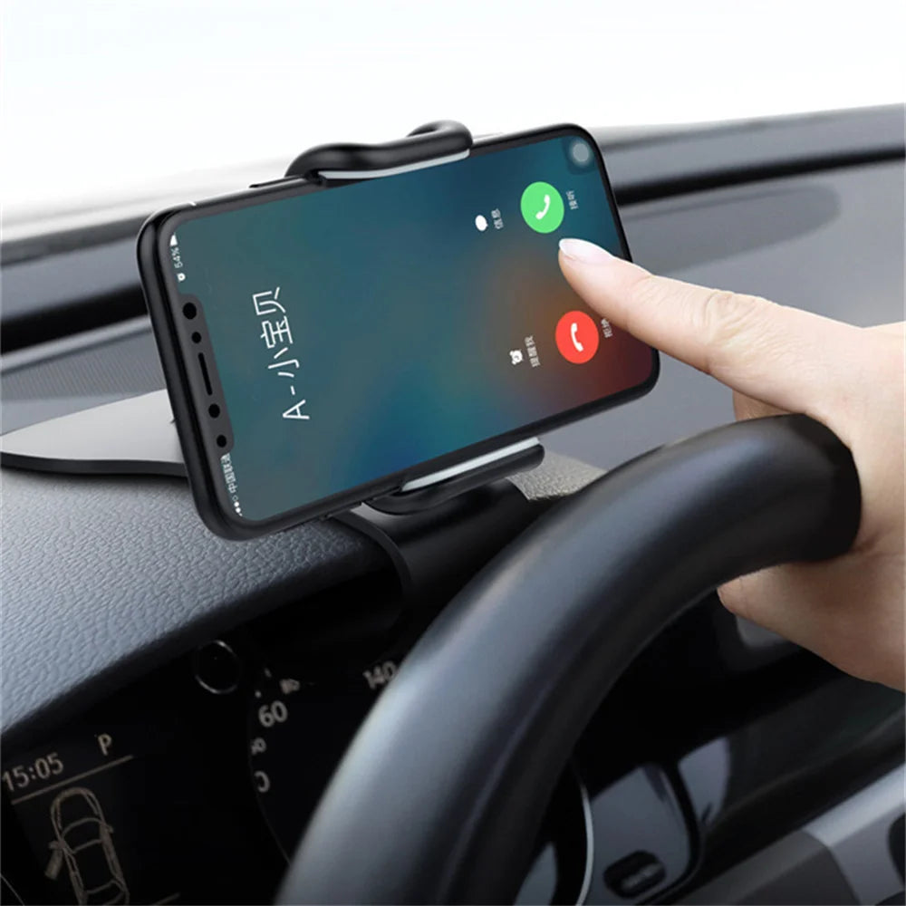 Soporte universal para teléfono de coche, soporte GPS con clip para salpicadero de coche 360° Soporte GPS giratorio para teléfono en el coche para iPhone Xiaomi