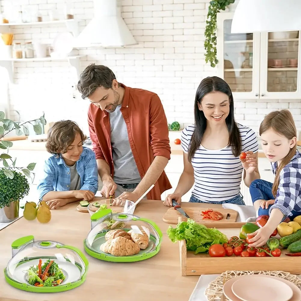 Couvercle transparent pour micro-ondes, avec cuiseur à vapeur et poignée, couvercle d'assiette de 10 pouces, Gadgets de cuisine