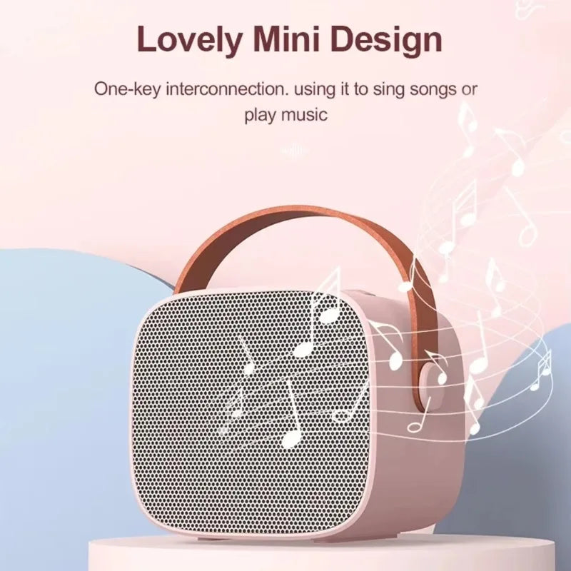 Altavoz Bluetooth inalámbrico Lenovo K1 con 2 micrófonos, máquina de karaoke con luz respiratoria para cantar en familia, regalos para niños