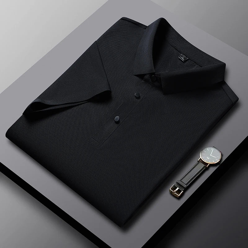 Polo homme 3 boutons décontracté — travail, séchage rapide, manches courtes, golf, grandes tailles