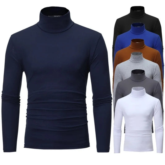 Sous-Vêtement Thermique Col Haut Homme — Mince Manches Longues Hiver Automne