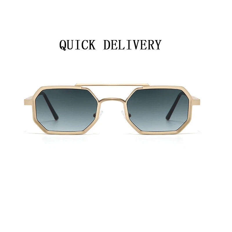 Lunettes de soleil carrées pour hommes Steampunk vintage — femmes, mode, rétro