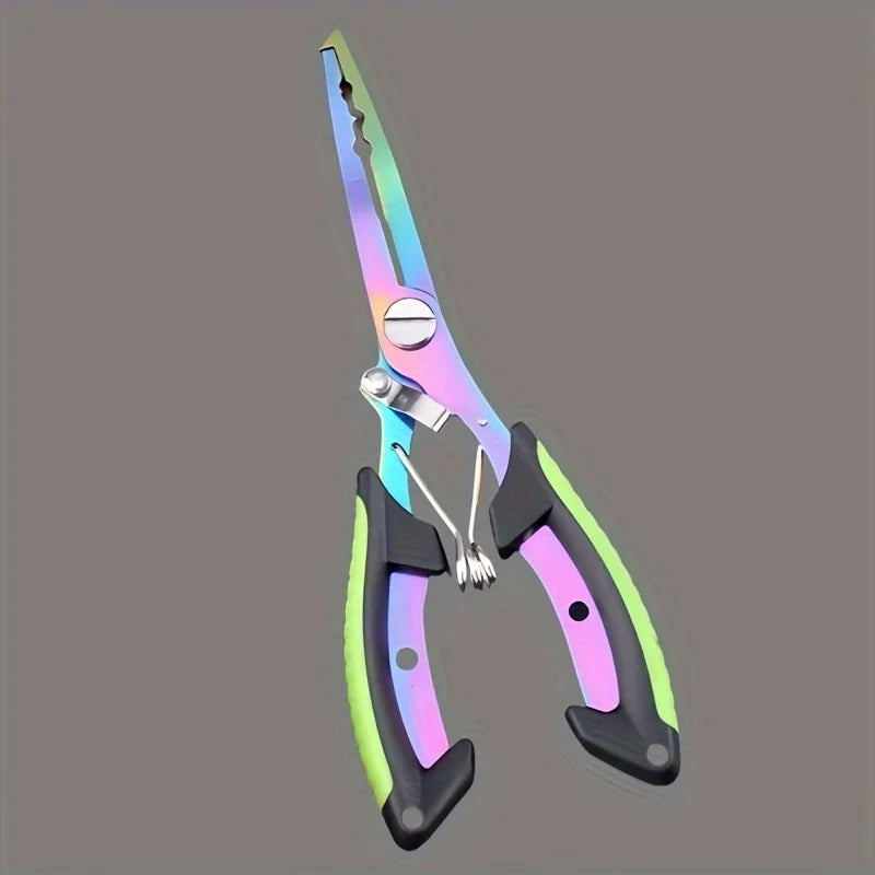 Pince de pêche multifonctionnelle, coupe-ligne en acier inoxydable, ouvre-anneau fendu Portable, outil de pêche 1 pièce