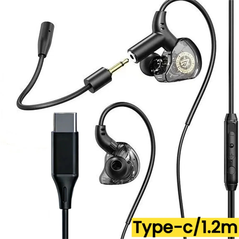 Casque gaming filaire avec micro — compatible téléphone, tablette, ordinateur portable