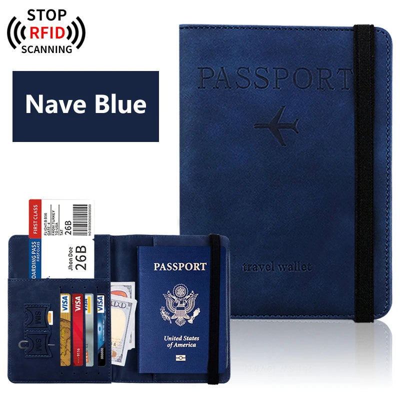 Porte-Passeport Voyage — Étui Portefeuille Accessoires Voyage Homme Femme