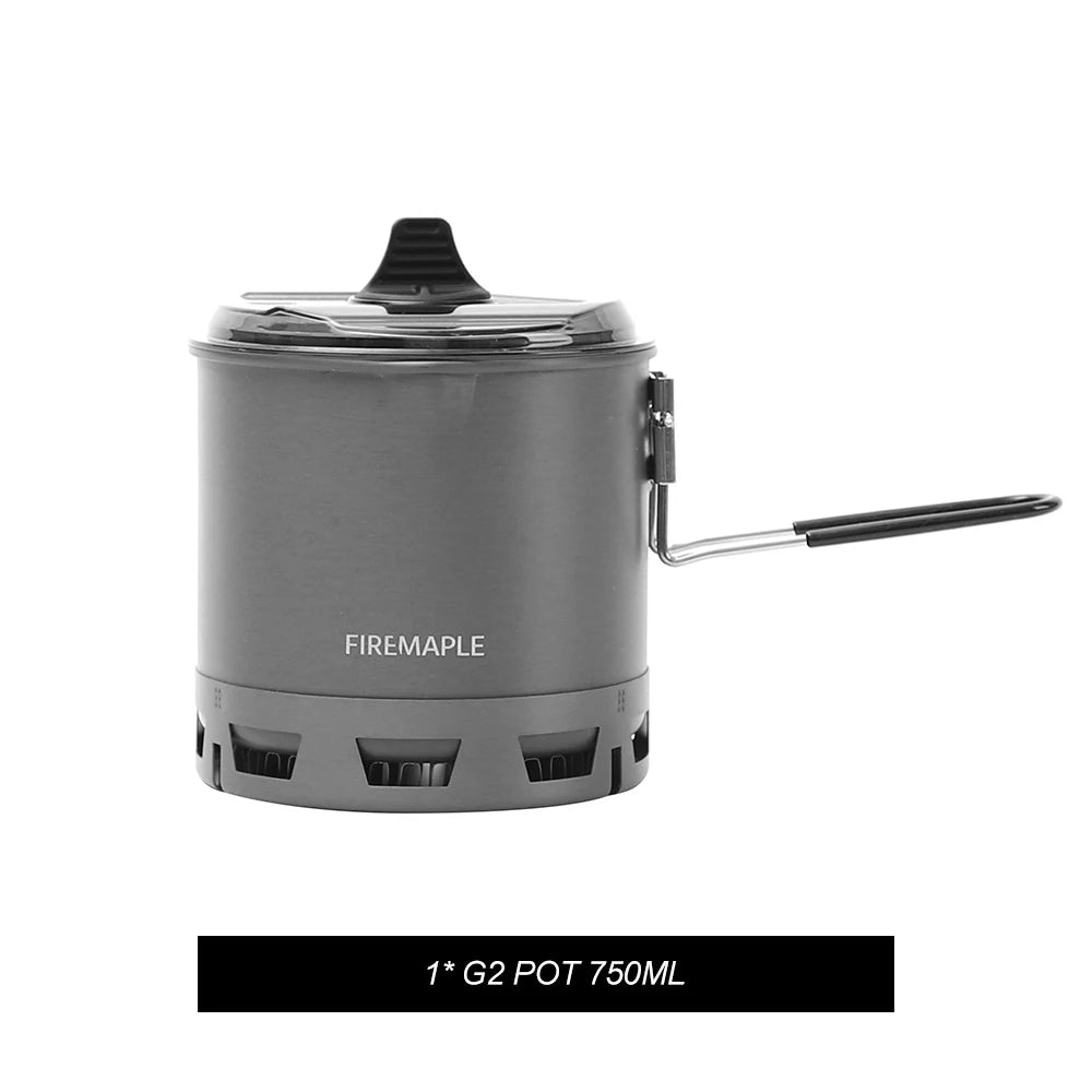 Pot ultraléger Fire-Maple G2 Petrel, léger, pour l'extérieur, échangeur de chaleur à haute efficacité, pour randonnée, voyage, Camping, 750ML