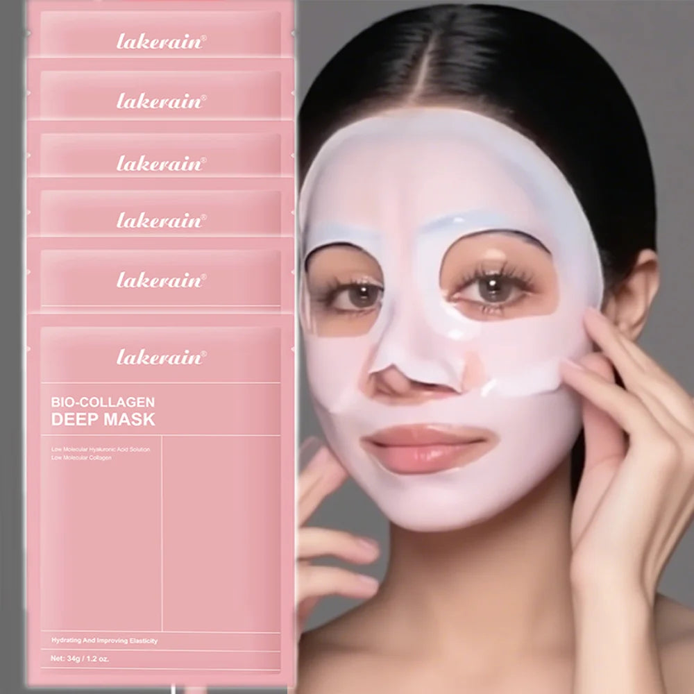 Biocolágeno, mascarilla facial profunda, suplemento de colágeno, mascarilla hidratante nocturna de hidrogel, mejora la elasticidad, minimiza los poros, reafirmante