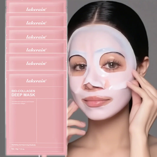 Bio-collagen True Deep Mask Collagen Supplement Hydrating Night Hydrogel Mask Improves Elasticity Minimizes Pores Firms Skin