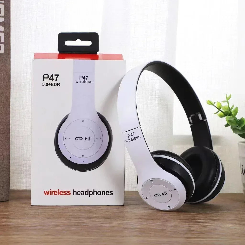 Auriculares inalámbricos Bluetooth 5.0, portátiles y plegables, multifuncionales, para conexión Bluetooth, tarjeta TF, conexión por cable