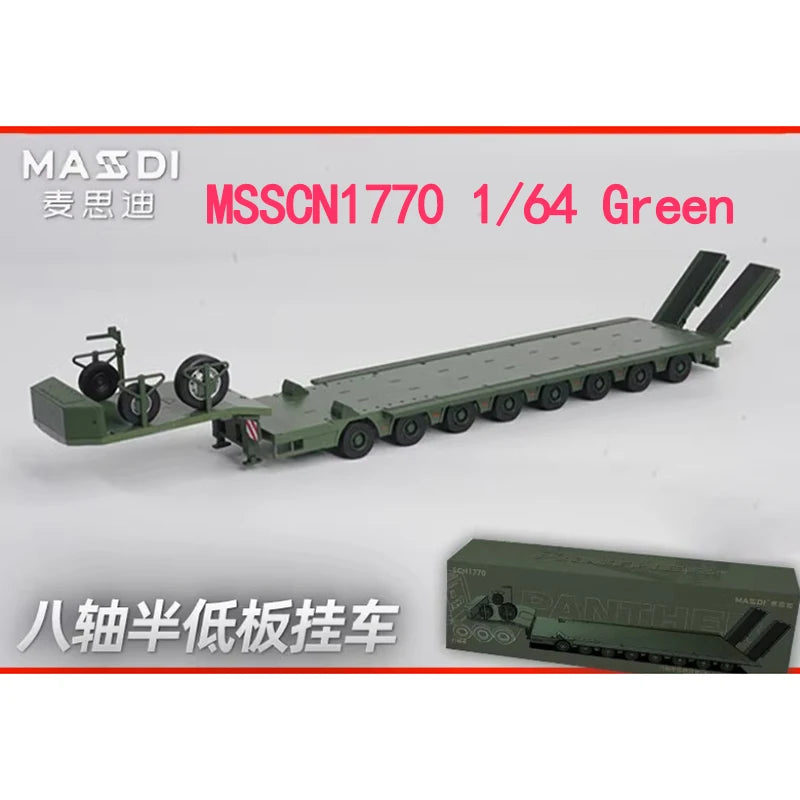 Modèle militaire 1/64 en alliage — camion de remorquage, véhicule tout-terrain, collection, cadeau de vacances