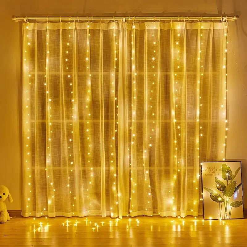 1pc USB 3x3/3*2/3*1 LED rideau chambre lumières guirlande de noël fée lumière feston mariage maison chambre décoration éclairage