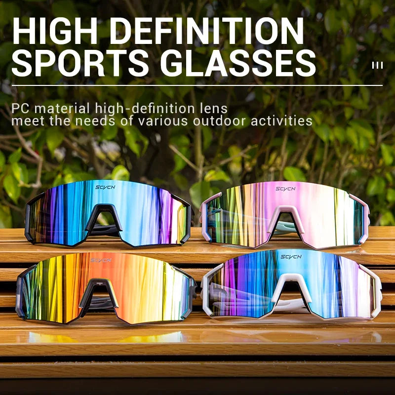 SCVCN New Outdoor Cycling Sunglasses Men Women MTB Driving Bicycle Glasses Sport Climbing Goggles Bike UV400 Eyewear