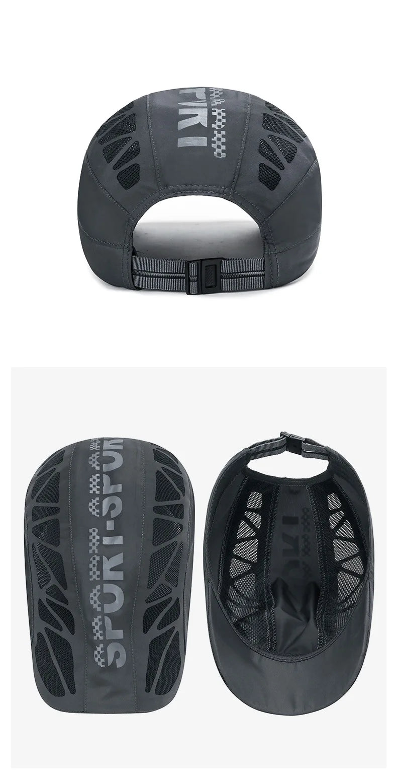 Gorra de deporte con alfabeto para hombres, nueva gorra de verano de malla transpirable, sombra de secado rápido, gorra de protección solar para exteriores