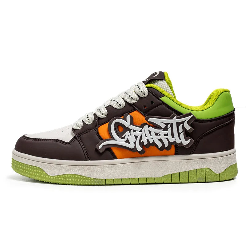 Baskets Skateboard Homme Bleu — Streetwear Hip-Hop Plateforme