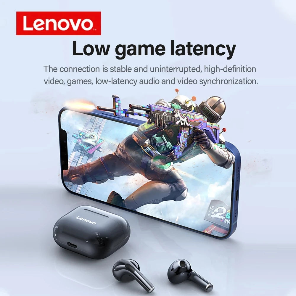 Original Lenovo LP40 Auriculares inalámbricos TWS Bluetooth Auriculares Control táctil Deporte Estéreo Auriculares para teléfono Android