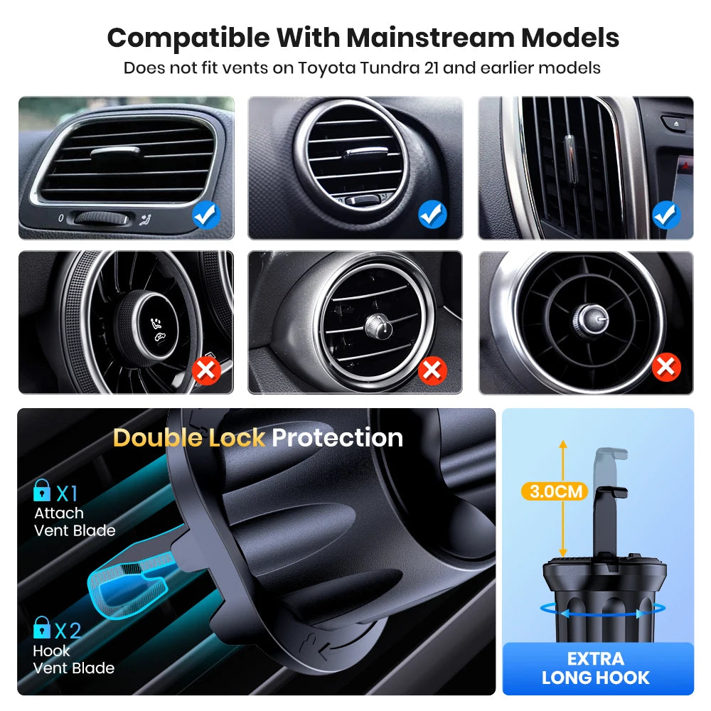 Support de téléphone de voiture universel magnétique compatible smartphones
