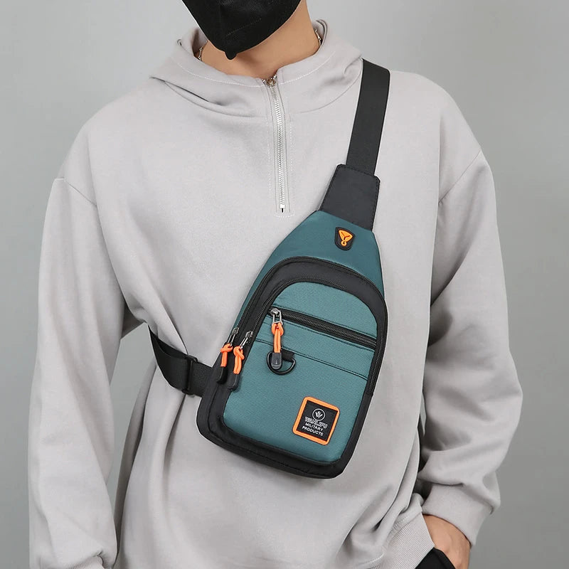 Sac de poitrine décontracté en Nylon pour hommes, petit sac à bandoulière pour course à pied, cyclisme, ceinture, Sport de plein air, sac à bandoulière, pochette de téléphone de voyage