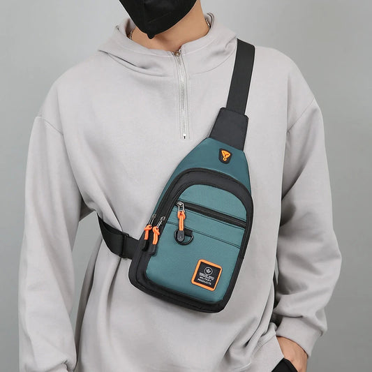 Sac de poitrine décontracté en Nylon pour hommes, petit sac à bandoulière pour course à pied, cyclisme, ceinture, Sport de plein air, sac à bandoulière, pochette de téléphone de voyage