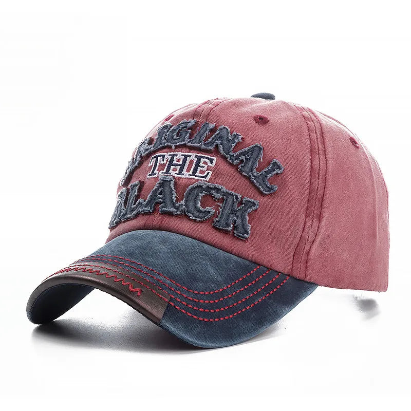 Casquette de baseball noire en coton lavé — hommes, femmes, décontractée, brodée, chapeau papa, 2022