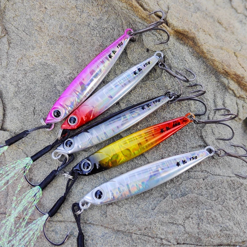 Mr JigginG – leurre métallique à coulage rapide, 10/15/20/30/40g, pour lancer de rivage d'eau salée, bar de mer, appât artificiel