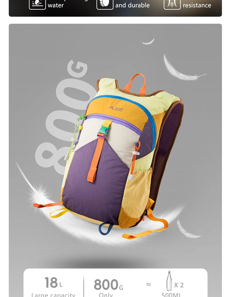 Sac à Dos Camping Ultraléger 18L — Randonnée, Cyclisme & Pêche Homme Femme