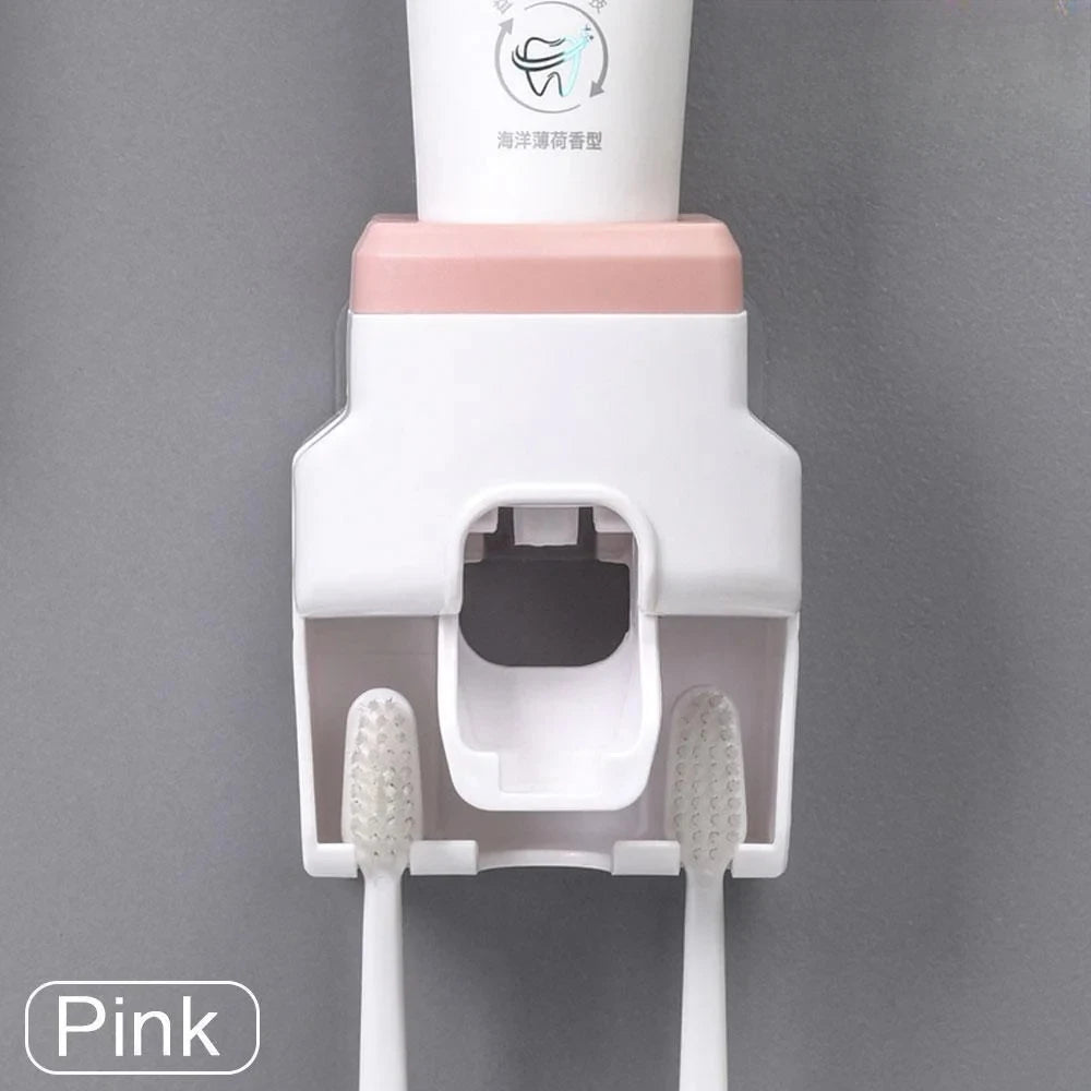Distributeur automatique de dentifrice mural, fournitures de salle de bains, presse-dentifrice, porte-brosse à dents
