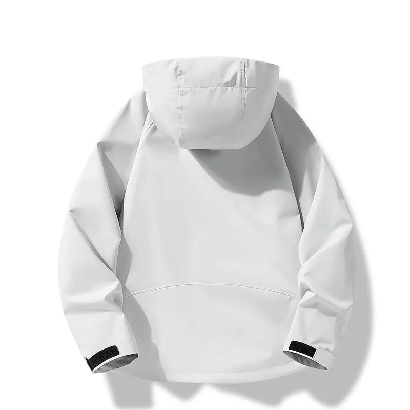Spring Autumn Men Casual Jackets Sport Windproof Waterproof Hooded Outerwear Coats Solid Fashion Outdoor Zippers Couple Jacket