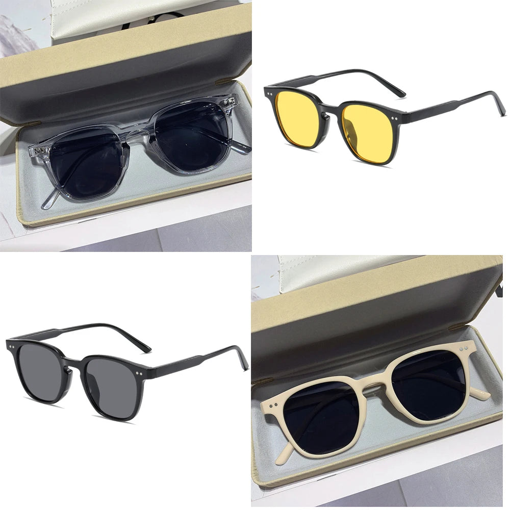 Lunettes de Soleil Carrées Vintage Femme & Homme — Petites Rondes Mode